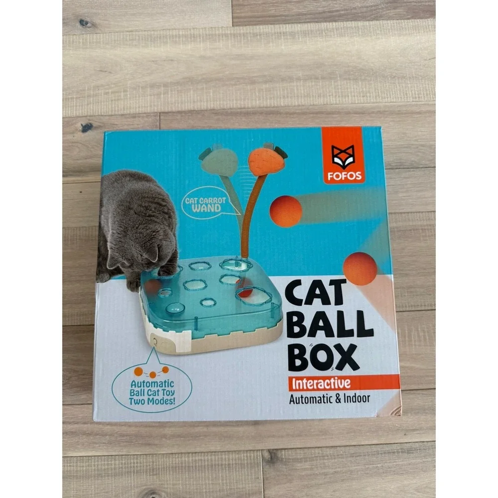 Brand New Fofos Interactive Cat Ball Box toy